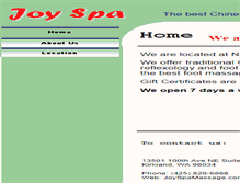 Tablet Screenshot of joyspamassage.com